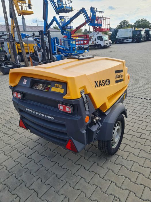 Sprężarka Atlas Copco XAS 47 + młoty pneumatyczne + wąż rok 2013