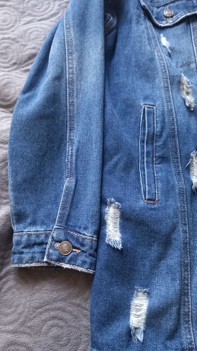 Kurtka dżinsowa dłuższa L damska