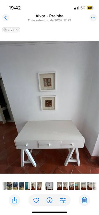 Dois moveis em madeira lacada