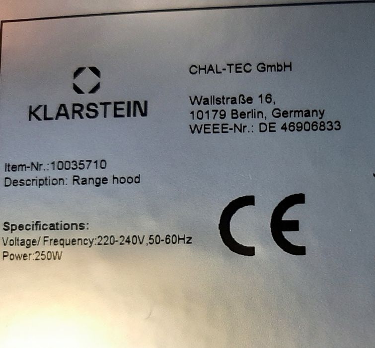 Умная островная вытяжка  Klarstein Chandelier Smart