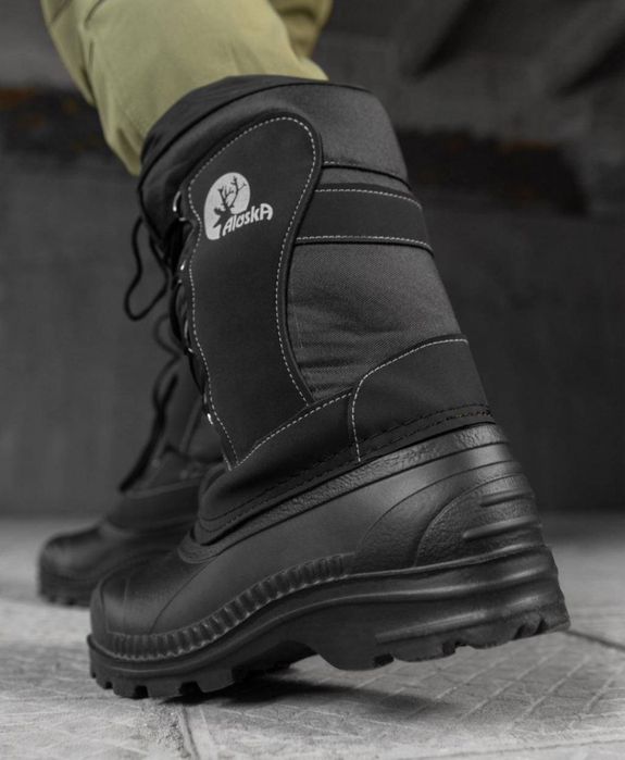 Теплі водонепроникні чоловічі чоботи з піни на шнурках"Аляска". Зимові