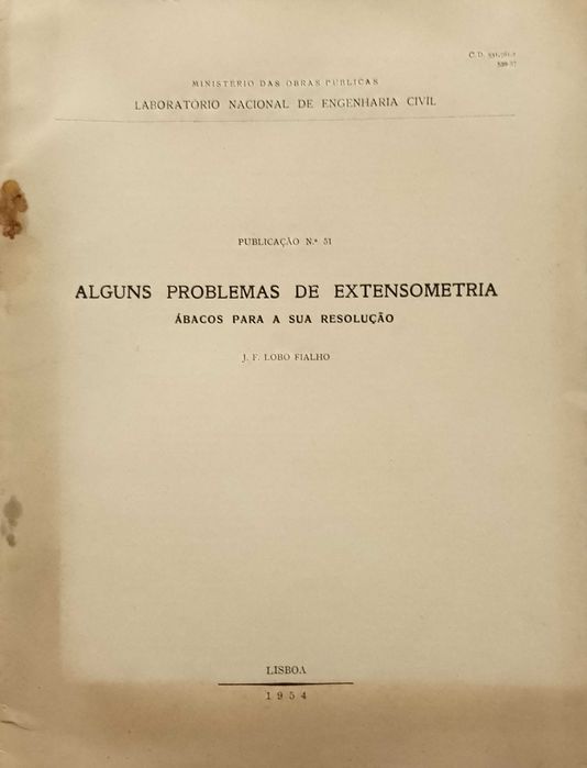 Alguns Problemas de Extensometria - J. F. Lobo Fialho