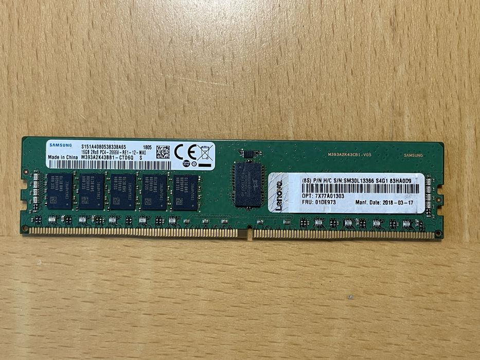 Pamięć RAM serwerowa Samsung 16GB DDR4 ECC RDIMM 2666MHz