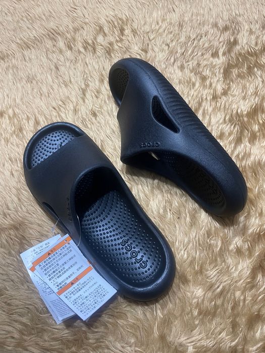 Шлепки черные серые слайды Crocs mellow slide 39 40 41 42 43 44