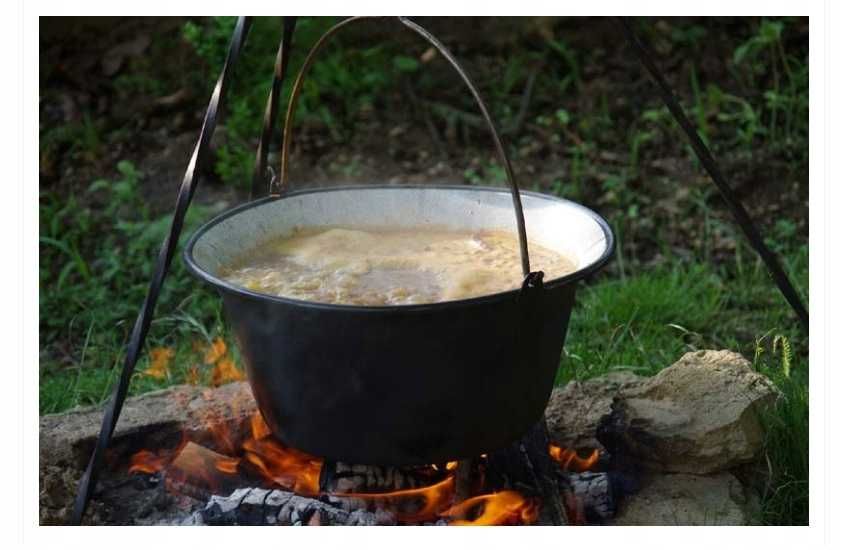 Kociołek misa garnek węgierski 14l na ognisko wiszący emaliowany !