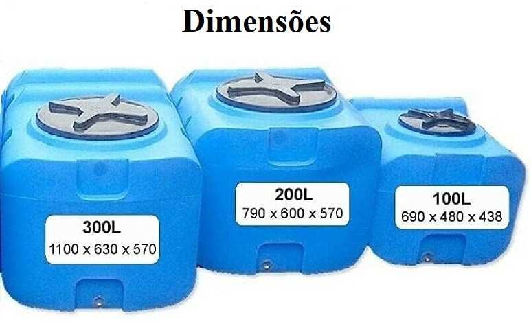 Reservatório - Tanque - IBC - Depósito Alimentar - 100L - 200L - 300L
