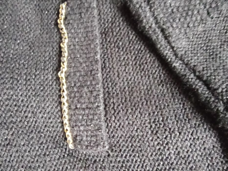 Czarny rozpinany sweter rozm.50
