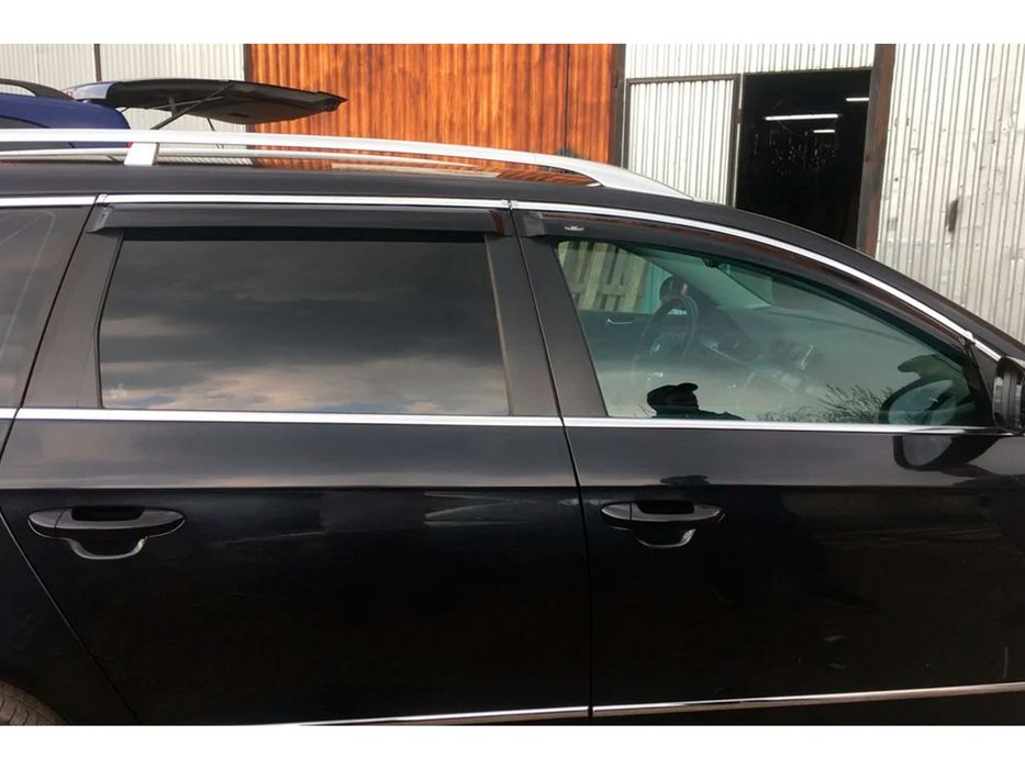 Volkswagen Passat B7 2012-2015 рр. Вітровики з хромованим молдингом молдингом SW (4 шт, EU, HIC)
