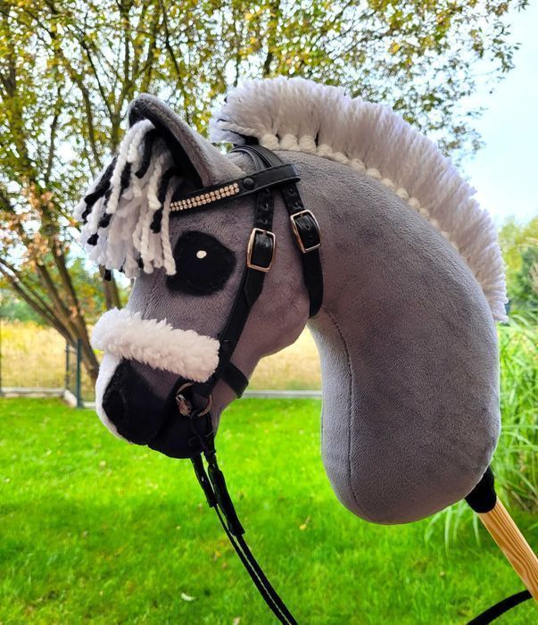 Konik Hobby Horse Fiord A4 ręcznie szyty z minky,zestaw z ogłowiem#145
