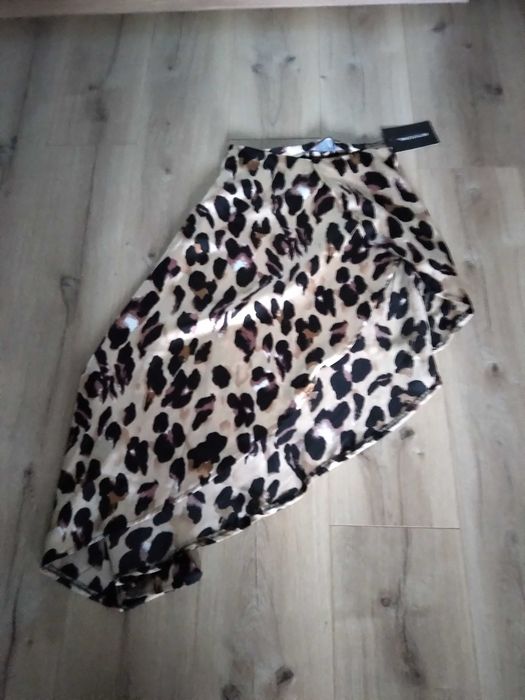 Spódnica asymetryczna w panterkę sylwester nowa
