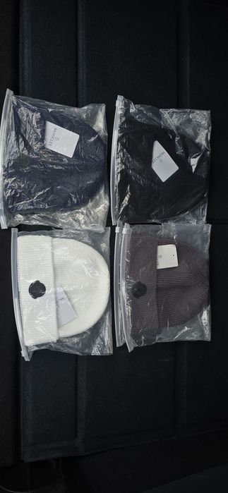 Шапка Moncler, кашемір/вовна, нова з бірками (біла, чорна,синя, сіра)