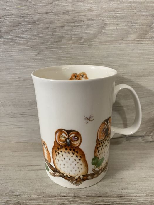 Porcelanowy kubek sowy