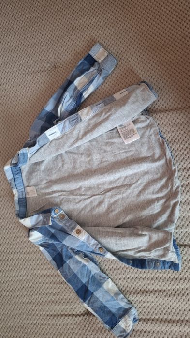 Bluza koszula w kratkę H&M 86 cm bawełna