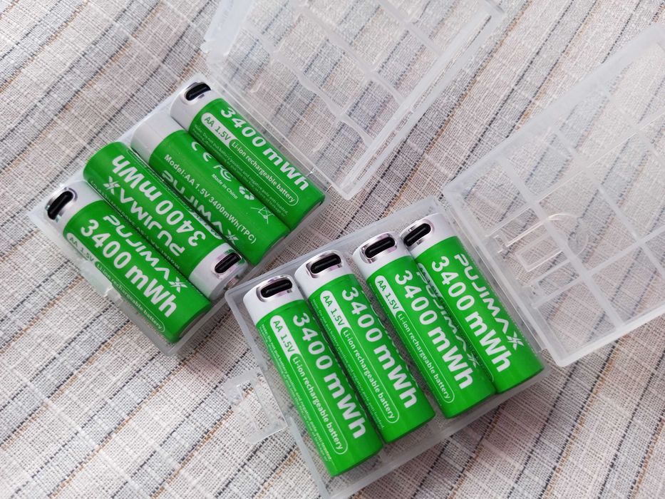 Батарейка Аккумулятор перезаряжаемый ААА от usb 1,5 вольта