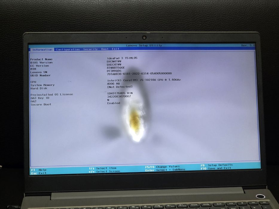 Lenovo ideapad3 15iml05