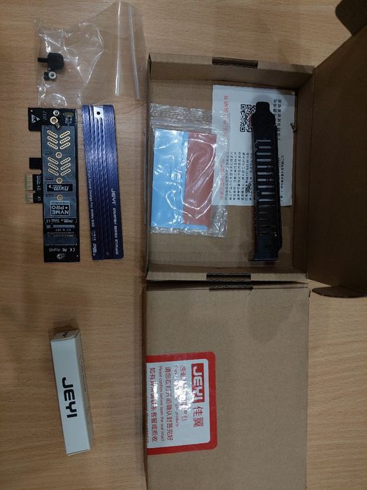 JEYI M.2 NVME to PCIe 4.0 3.0 Adapter With Aluminum SSD Heatsink