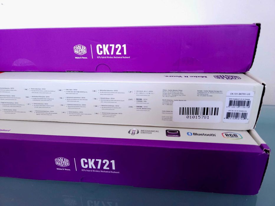 Бездротова механічна клавіатура Cooler Master CK721 RGB 65% Silver-Wht