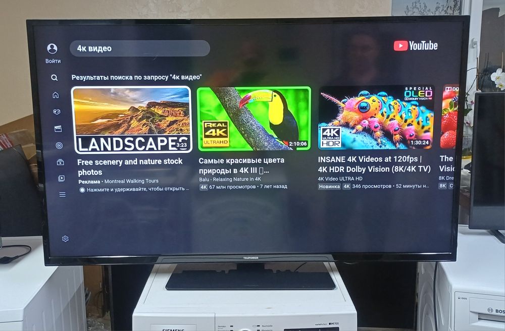55 дюймів телевізор Telefunken Smart TV Wi-Fi 4K ULTRA HD