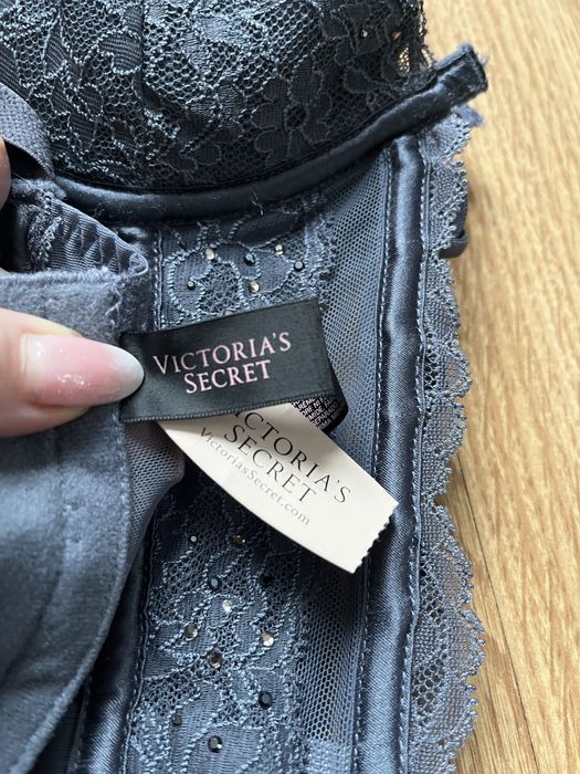 Victoria’s Secret gorset szary koronkowy 36B luksusowy nowy