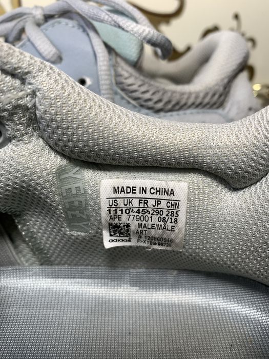 Голубые замшевые кеды кроссы кроссовки adidas yeezy boost 500