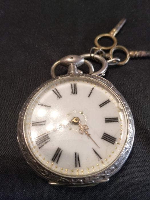 Relógio do Século XIX, em prata.