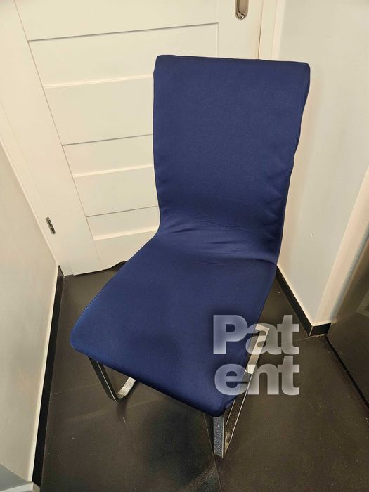 Pokrowce na krzesła elastyczne 4 sztuki granatowe komplet