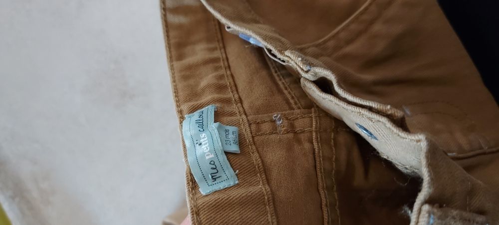 Spodnie brazowe jeans Mes petits cailloux