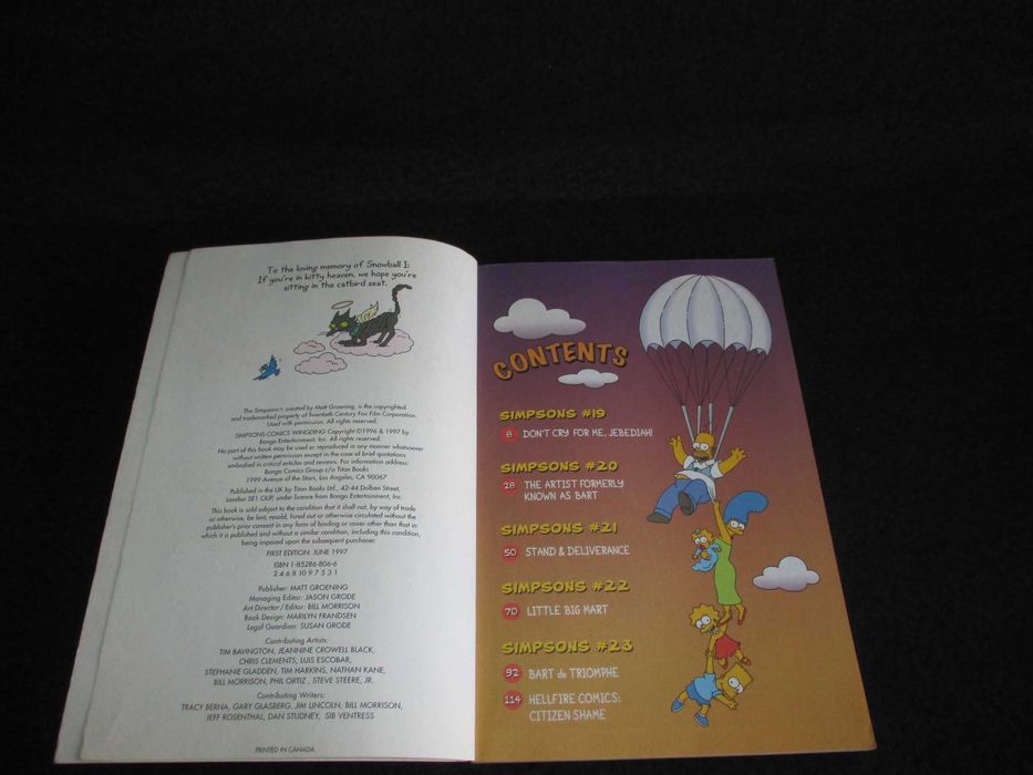 Livro BD Wingding Matt Groenning Simpsons Comics 1ª edição 1997