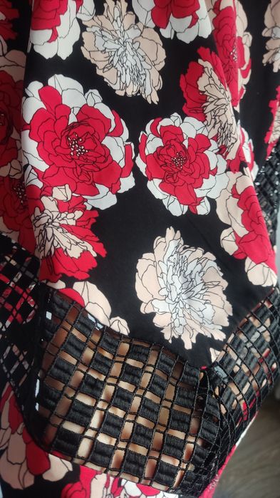 Bluzka tunika nietoperz damska w kwiatki szydełkowa Alfani