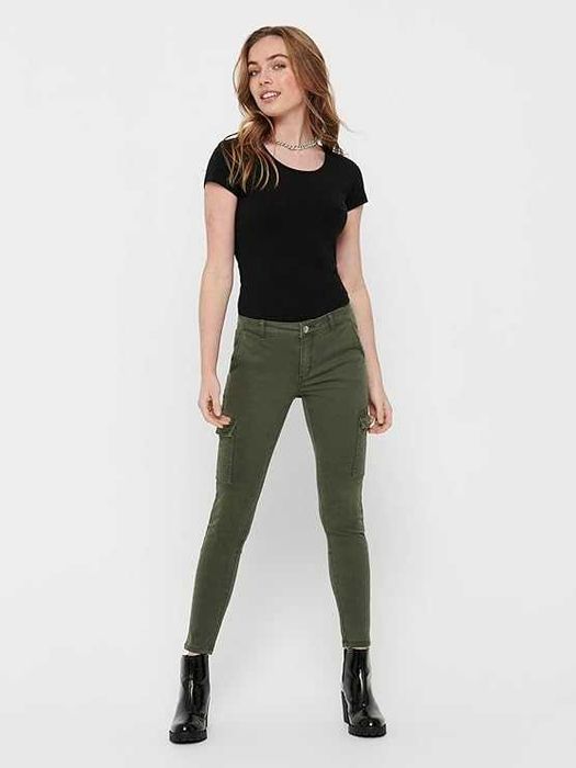 ONLY 2-Pak Damskie T-Shirty Basic Czarno Białe Rozmiar M Bawełniane