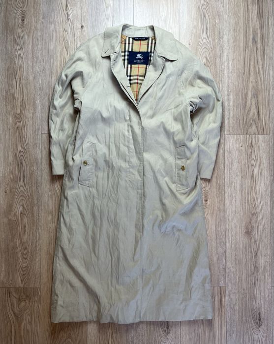 Burberry London Trencz Męski L (52) Beżowy Nova Check z Paskiem Made in England