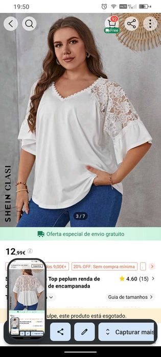 Várias roupas tamanhos grandes