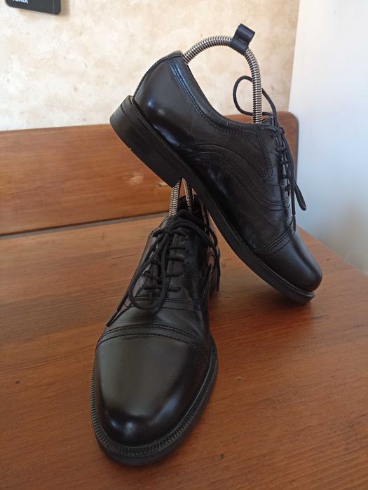 Чорні стильні шкіряні весільні чоловічі туфлі Grosvenor розмір 42/27см