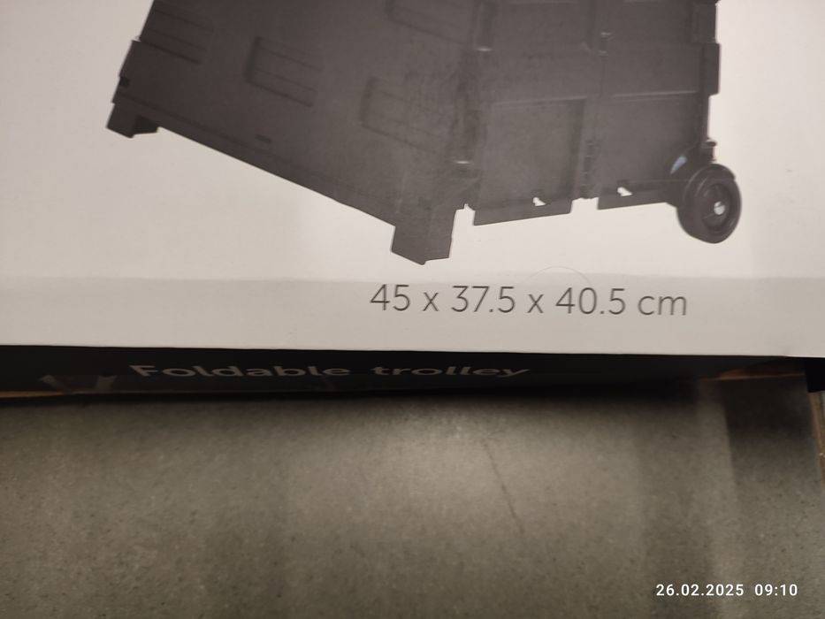 Nowy czarny składany wózek transportowy organizer