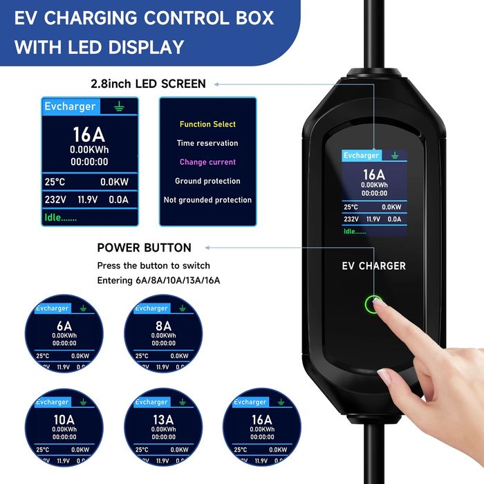 3.6KW 16A wallbox elektryczna ładowarka typ 2 WIFI / 3,5m