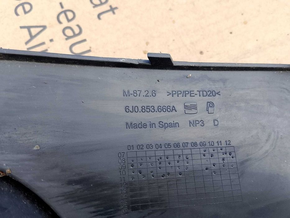 Ibiza IV 6J  zaslepka zderzaka halogen 6J0853665A