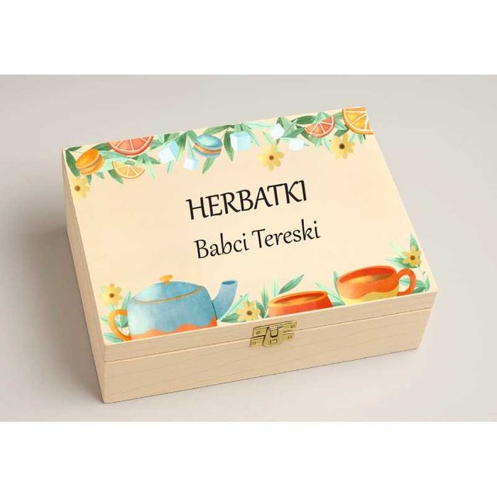 Prezent dzień Babci Dzień dziadka herbaciarki niespodzianka