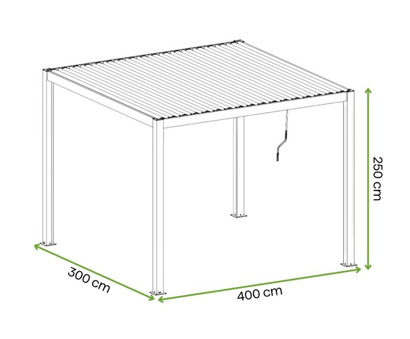 Pergola ogrodowa tarasowa PRIMARY 3x4 Anthracite