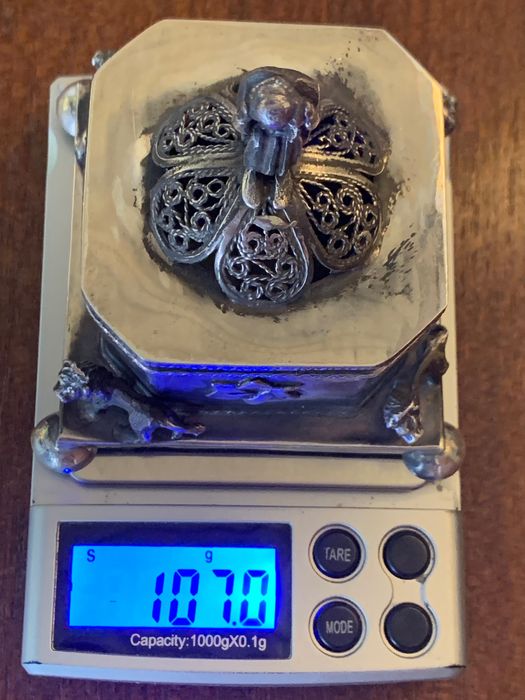 Caixa antiga , Judaica para ervas aromáticas , Séc. 19