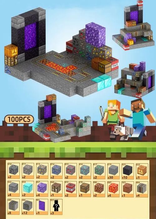 Конструктор магнітний Minecraft Magnetic Cube «Орбітальна станція» 100