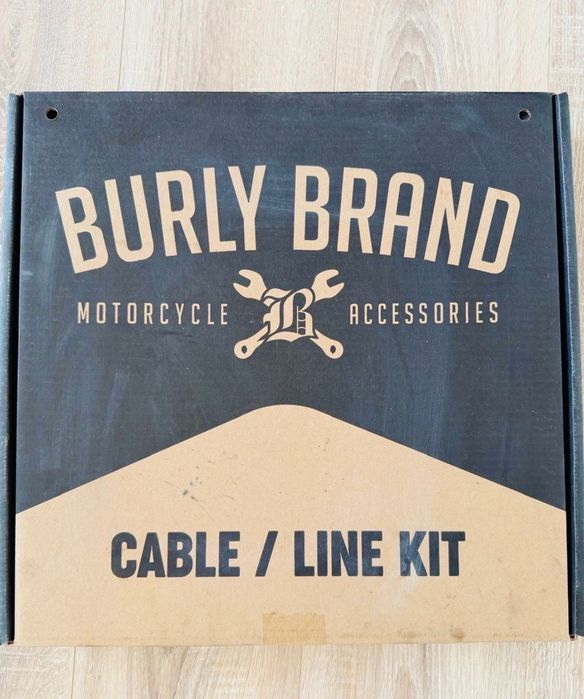 Handlebar BURLY 1 1/4" GORILLA APE HANGERS + Burly Cable/Line Kit 14" Ape Black