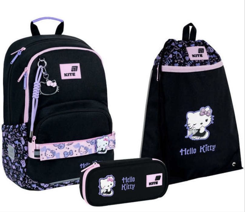 Шкільний набір Kite Education Hello Kitty SET_HK26-585M (рюкзак, пенал, сумка)