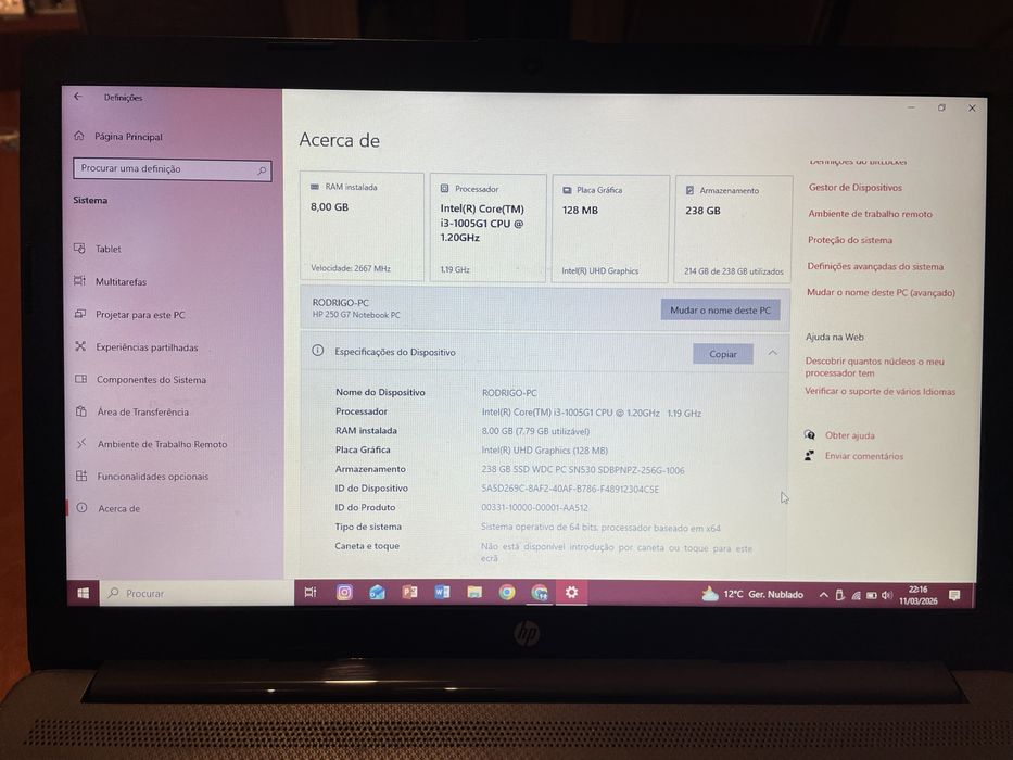 Portatil HP ideal para Estudo/Trabalho