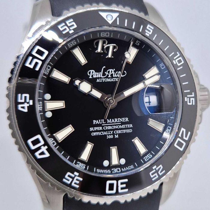 Promocja Paul Picot Paul Mariner 5 Newton P4354 Black rubber