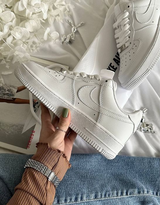 Nike air force 1 white, жіночі кросівки найки, аир форси білі