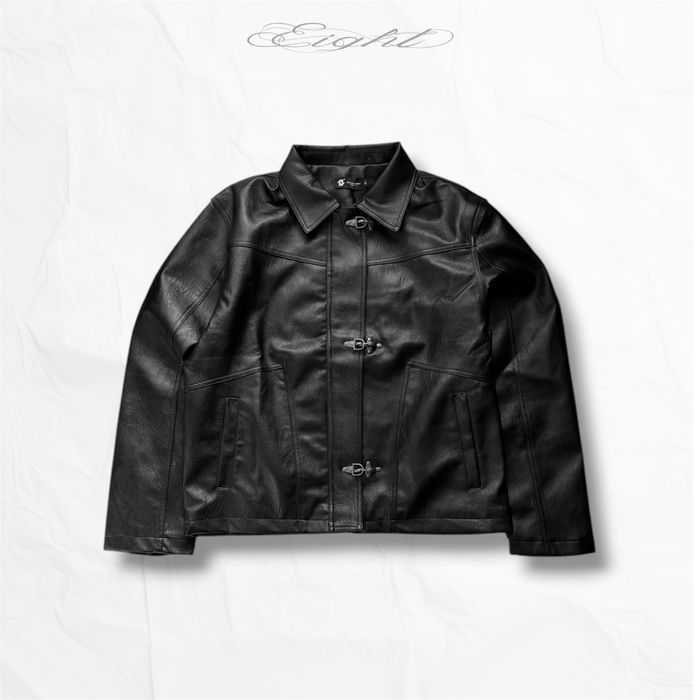Вінтажна Архівна Шкіряна Куртка Кожанка Fireman claps Leather jacket Архівна куртка з застібками піджак Opium