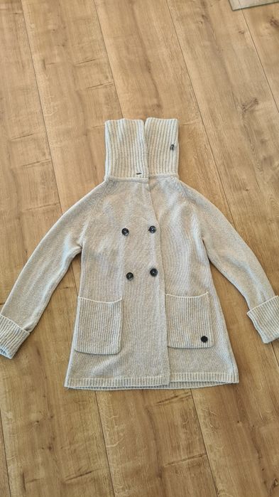 Długi sweter Kardigan Marc O'Polo. 50% Wełna, 5% Alpaka. Beżowy. Rozmi