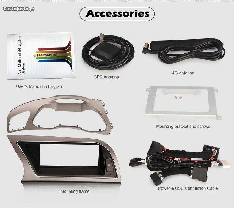 Auto-rádio 8.8" android 14 Audi A4 2009  a 2016