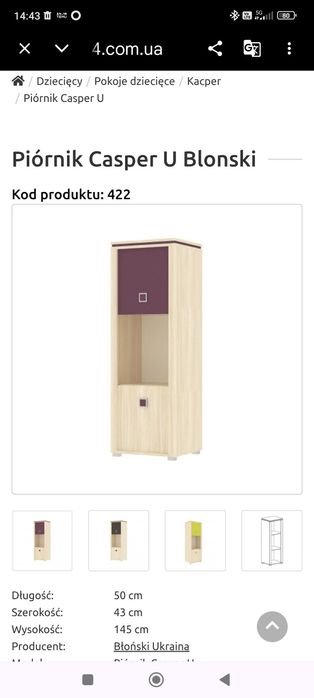 Zestaw mebli dziecięcych/mlodzieżowych stan bdb