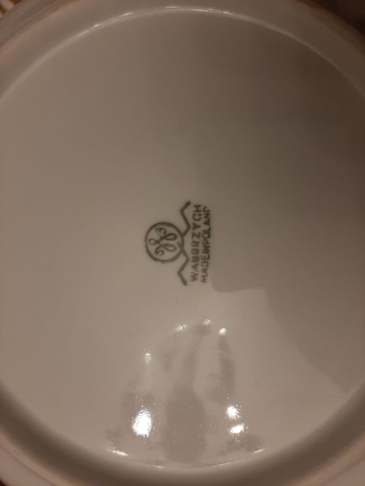 Serwis obiadowy 12 osób porcelana Wałbrzych 55 elementów